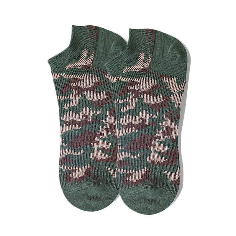 Men's Fashion Socks: National Style Camouflage Cotton Boat Socks - Image 10