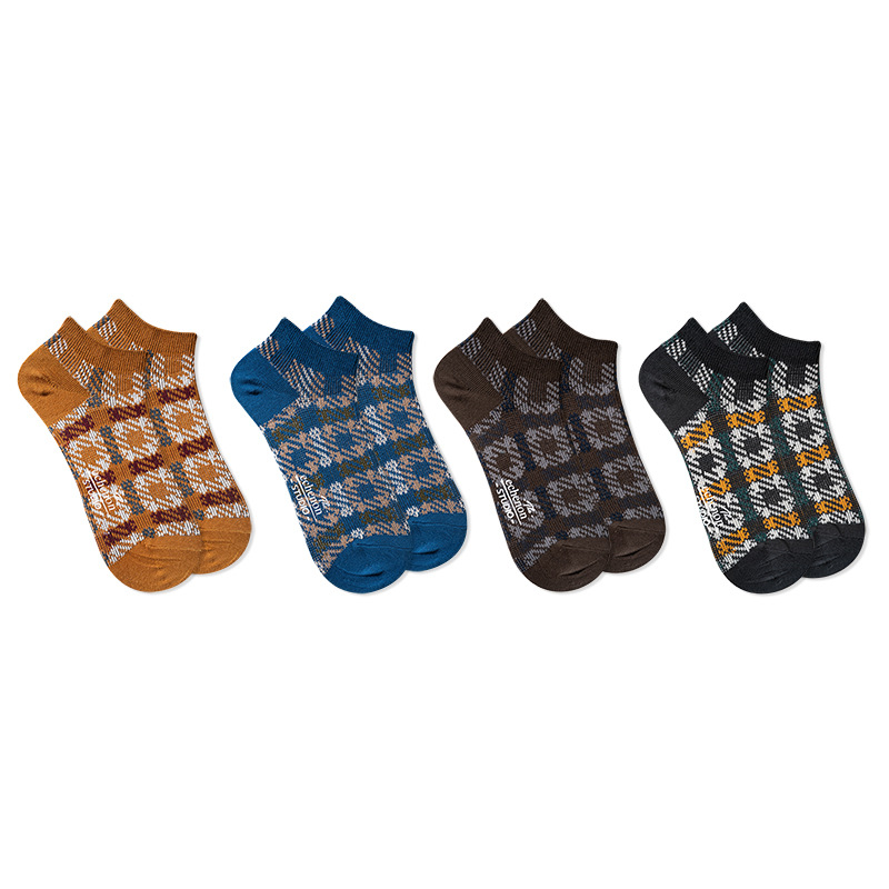 Men's No Show Socks: Korean Fashion Cotton Low Cut Invisible Boat Socks