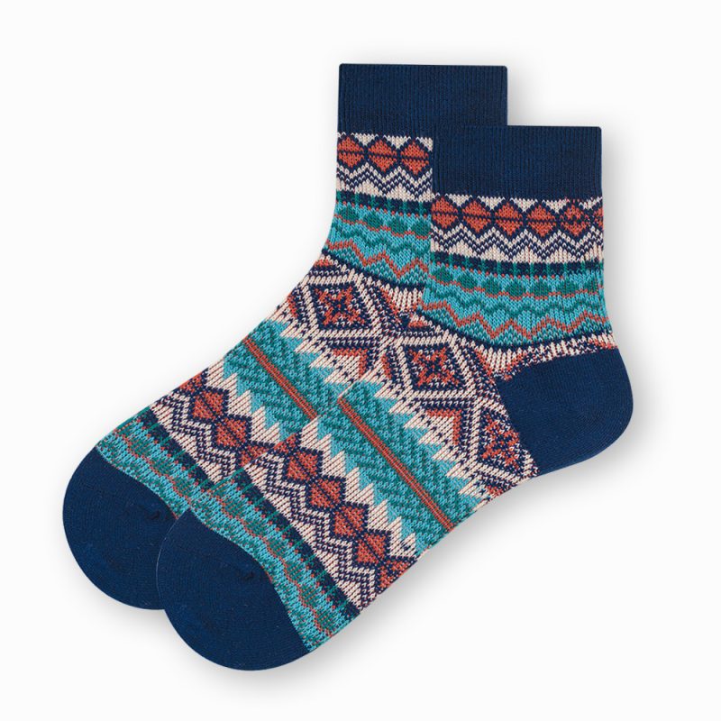 ECHENON spring and summer new socks men's boneless combed cotton retro ethnic style two-way socks trendy sports socks - Image 6