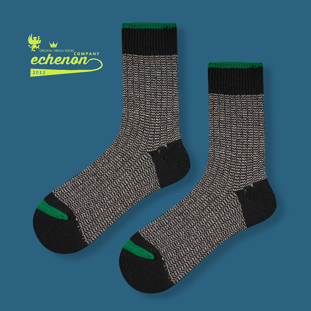 Men's Thick Knit Socks: Retro National Wind Autumn Winter Cotton Socks - Image 8