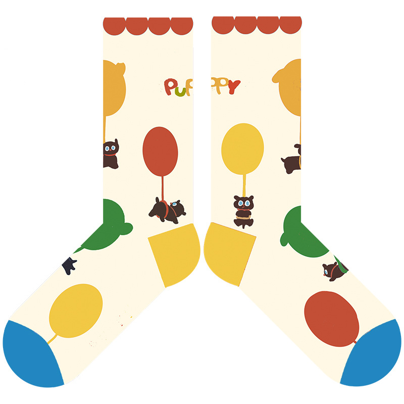 Cute Cartoon Dog Socks: Spring 2025 Trendy Mid-Tube Fashion - Image 5