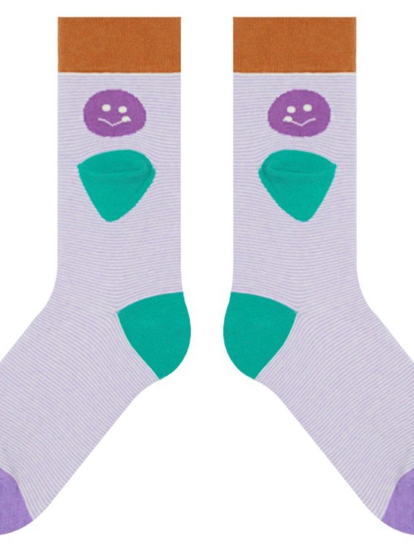 2025 Winter new women's socks fun thick personality raised cute plush Smiley skin-friendly cotton socks in stock