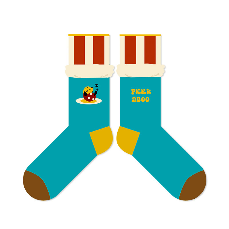 Red & White Polka Dot Dog Socks - Cute Couple's Mid-Tube Fashion - Image 10