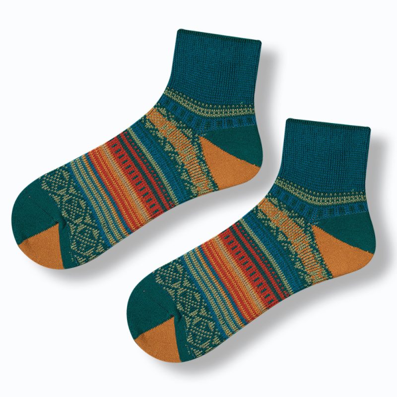 ECHENON South Korea vintage socks men's spring and autumn combed cotton hand-stitched boat socks men's and women's sports socks ins - Image 12