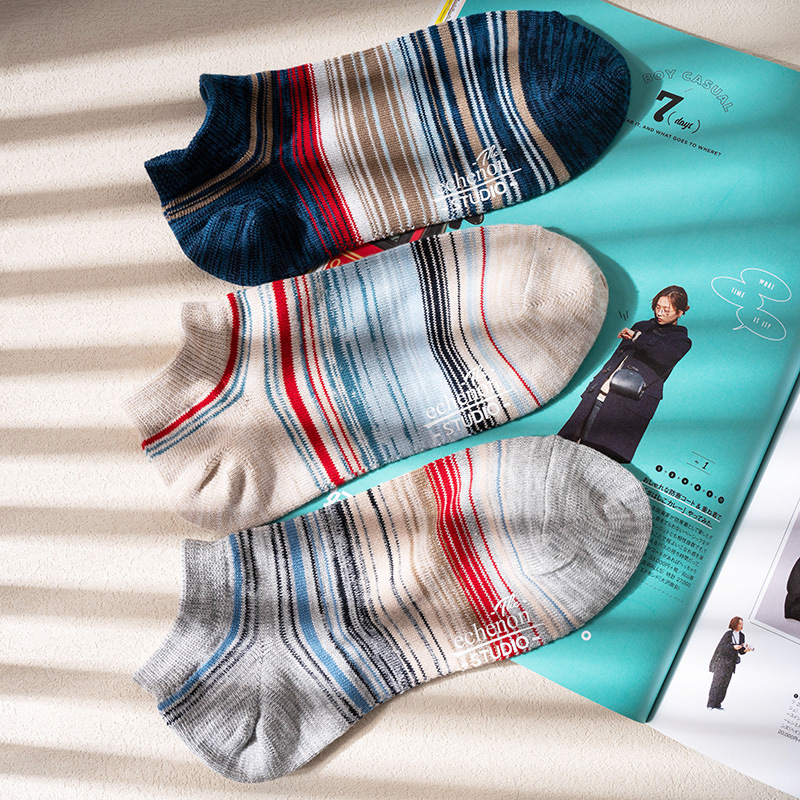 Spot ECHENON Men's Thin Boat Socks: Korean Style Summer Comfort - Image 2