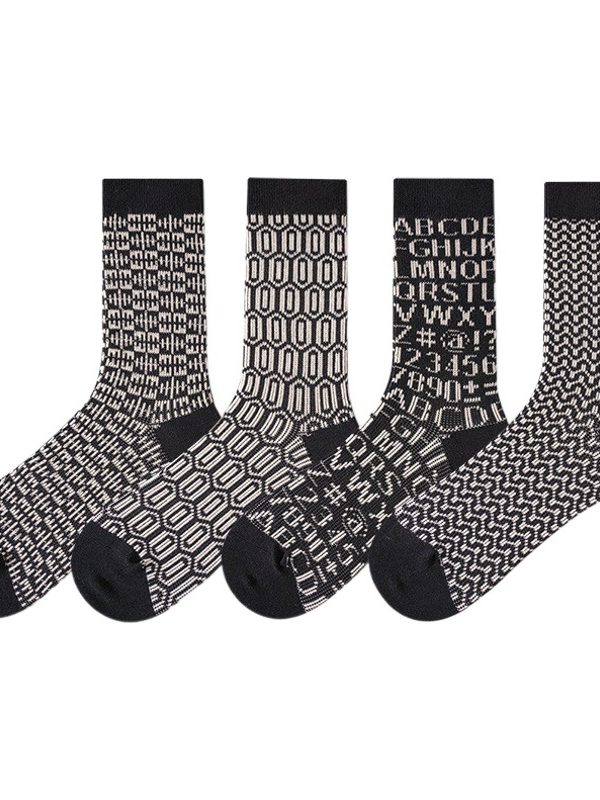 ECHENON autumn and winter New combed cotton boneless socks for children ins trendy creative personality two-way sports socks