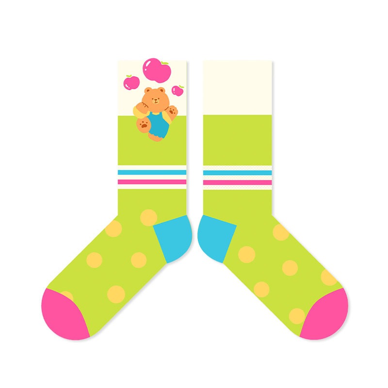 Cute Bear Silk Socks: Summer Breathable Dopamine Socks for Women - Image 10