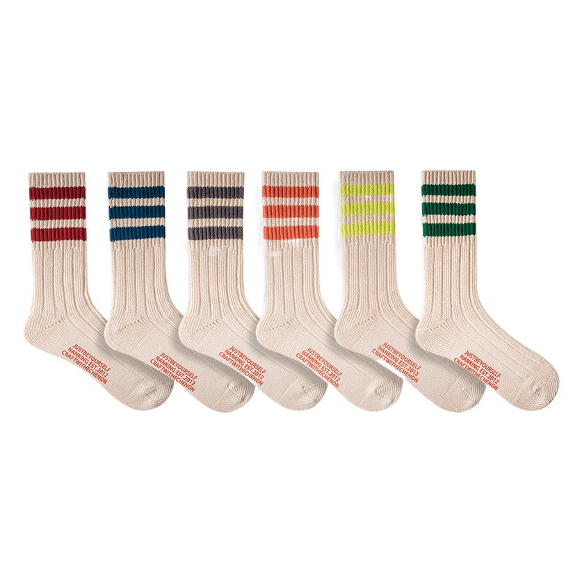 Men's Winter Socks: Thick Combed Cotton, Retro Japanese Style, Heavy Duty Sports Socks
