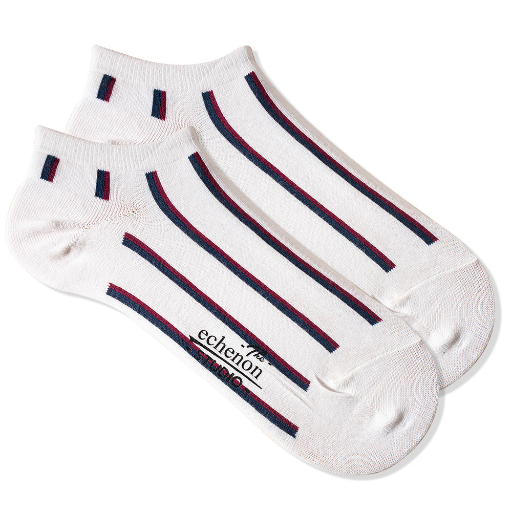 Retro Ethnic Striped Socks: Spring Summer Cotton Boat Socks for Men & Women - Image 6