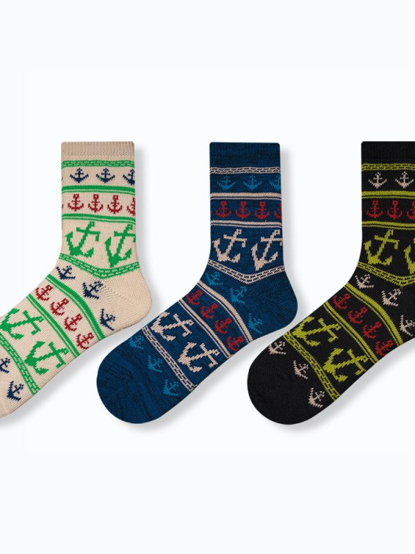 Autumn and Winter new Japanese fashionable socks thick needle retro men's ethnic Harajuku style socks  socks men