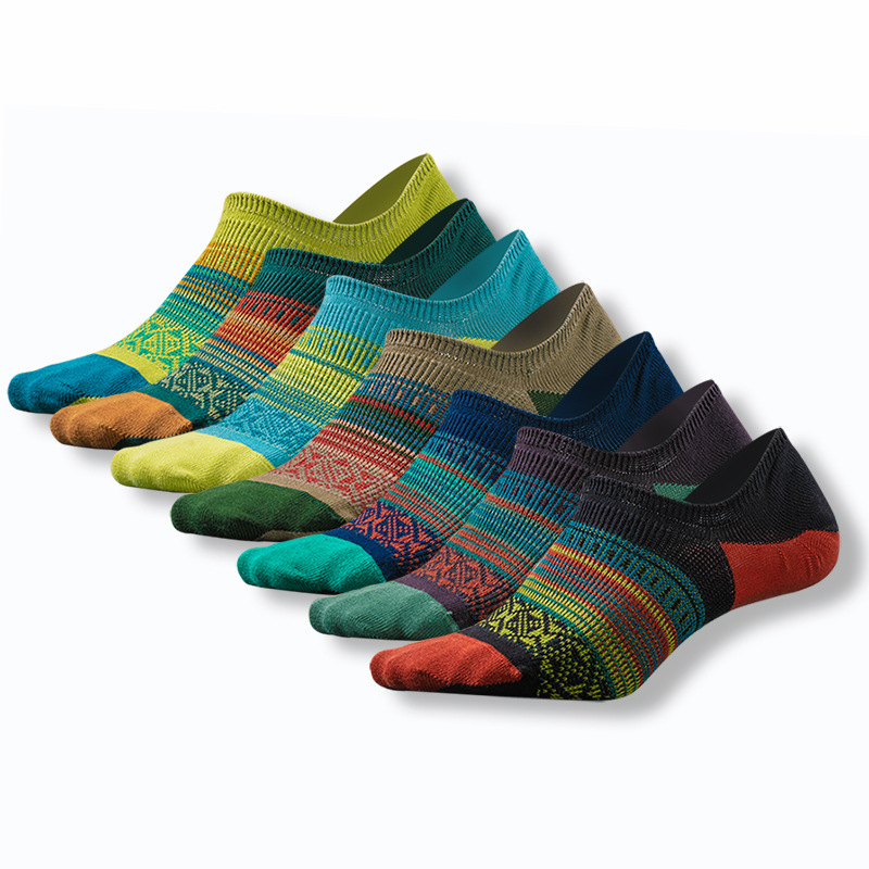 ECHENON Combed Cotton Socks: Women's & Men's Vintage Fashion Boat Socks - Image 5