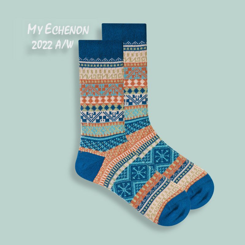 Autumn and Winter Socks Men's Ami Kaji American Style Retro Ethnic Style Trendy Couple's Combed Cotton Double-Way Women's Mid-Tube Socks - Image 13