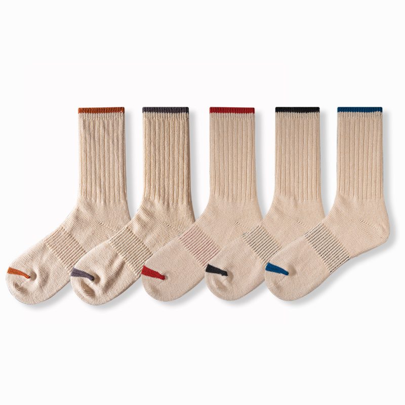 Autumn and Winter Japanese heavy industry 80g + thick combed cotton men's and women's socks fashion brand retro combed cotton sports mid-calf length socks - Image 6