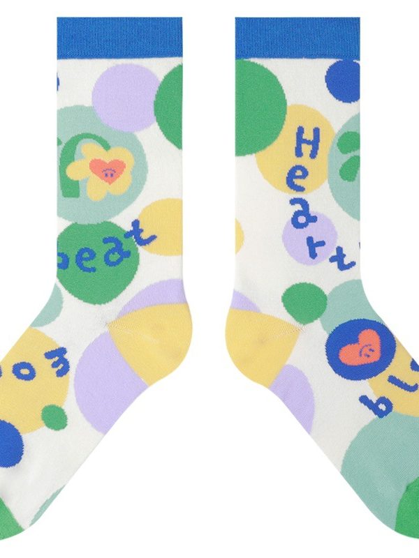 Himiya ko three-dimensional love bubble flower socks children tube socks ins cute cartoon cotton socks Four Seasons spot