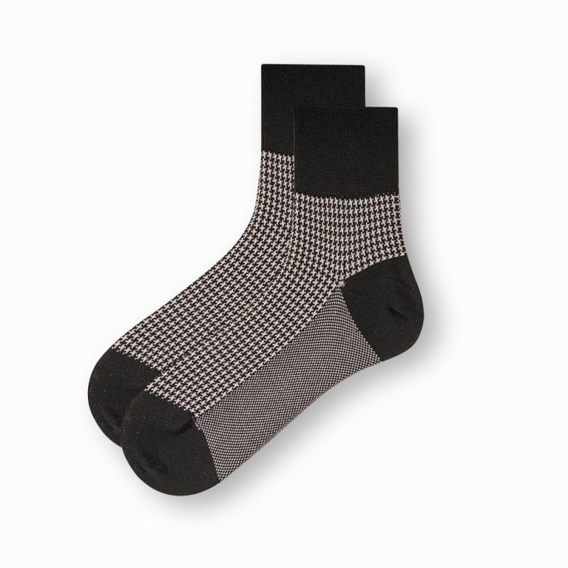 New summer socks men's boneless 176 double needle double road thin mercerized mian gentleman business Socks Socks - Image 6