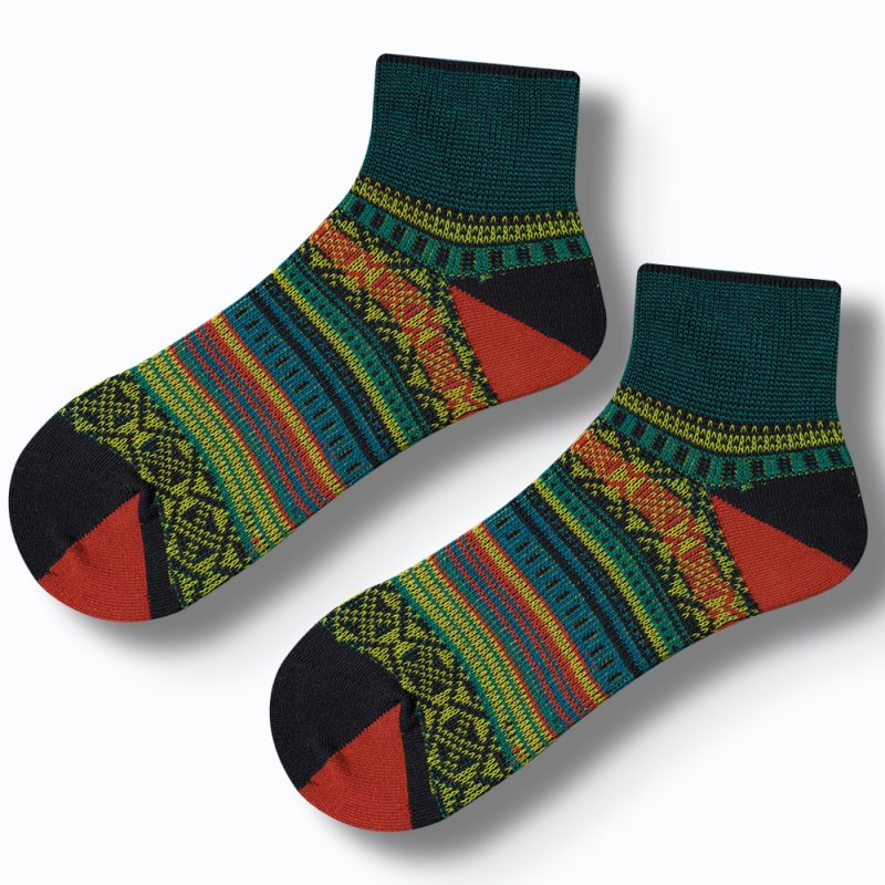 ECHENON South Korea vintage socks men's spring and autumn combed cotton hand-stitched boat socks men's and women's sports socks ins - Image 7
