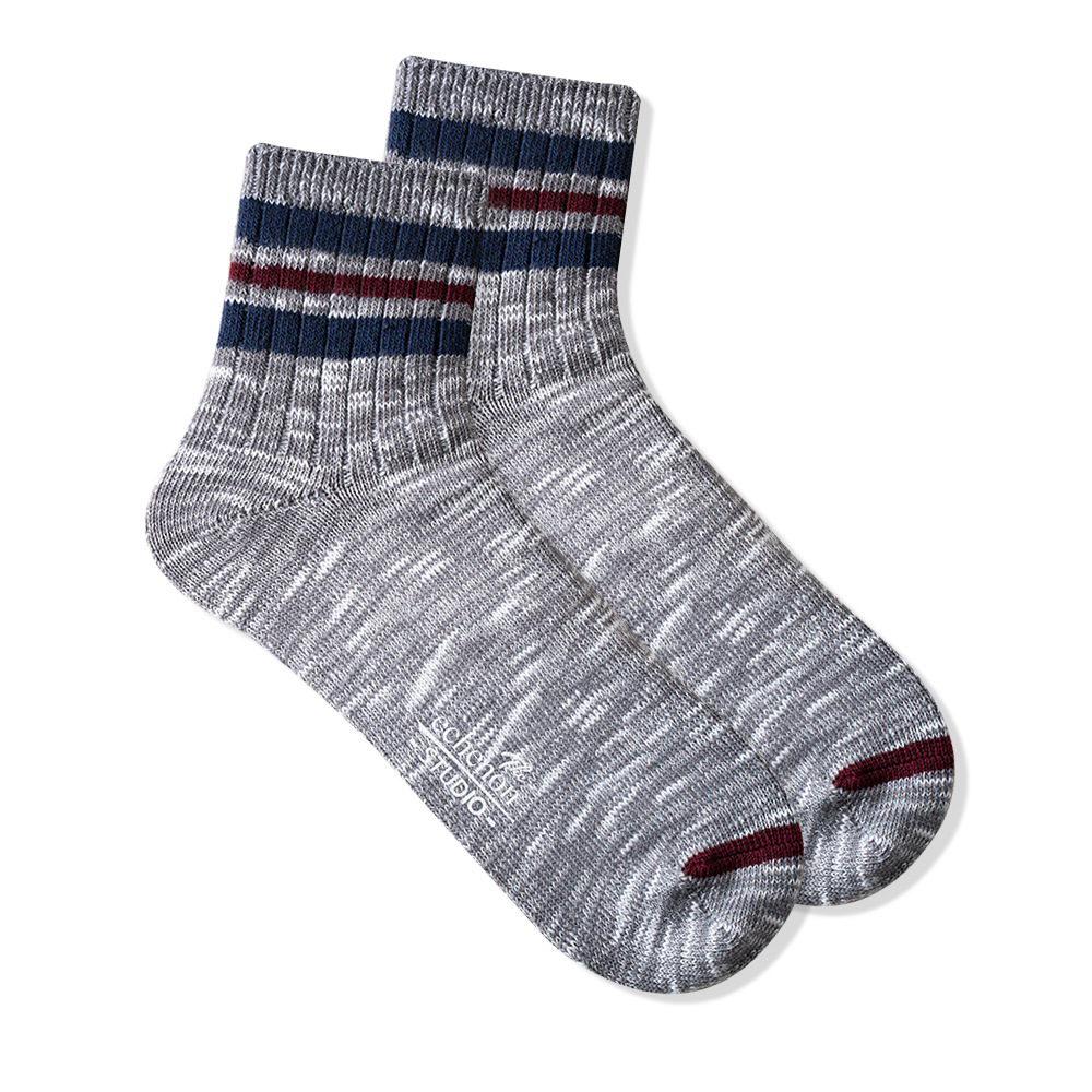 Retro Harajuku Socks: Men's Spring/Summer Thick Cotton National Style Boat Socks - Image 6