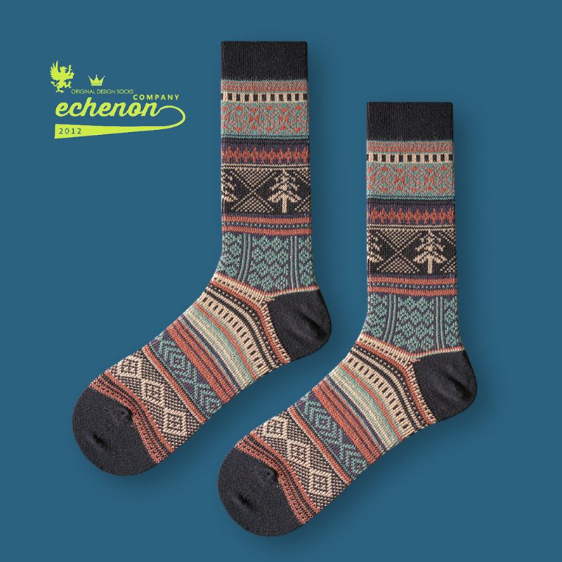 Men's Autumn/winter American Vintage Fine Combed Cotton Boneless Double Needle Path Mid-calf Socks Ameicakaka Socks Cityboy - Image 7