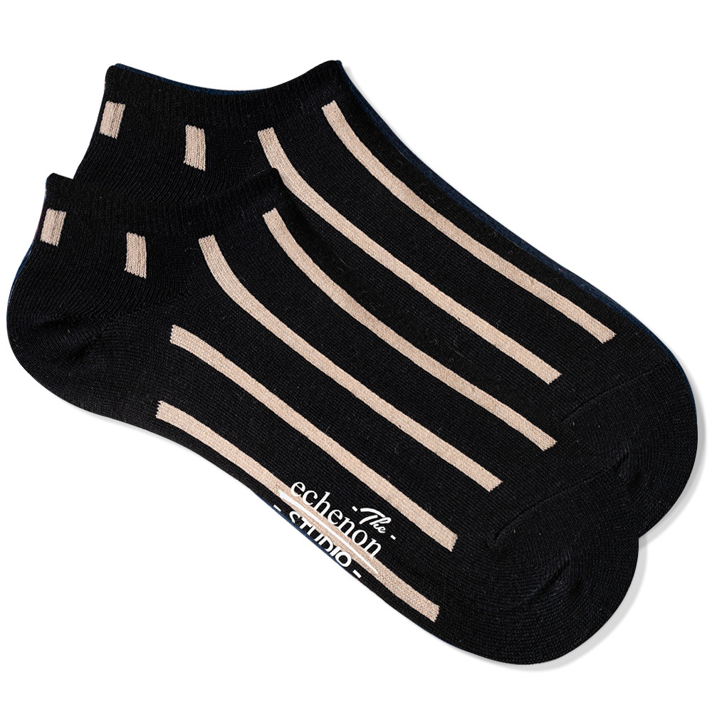 Retro Ethnic Striped Socks: Spring Summer Cotton Boat Socks for Men & Women - Image 5
