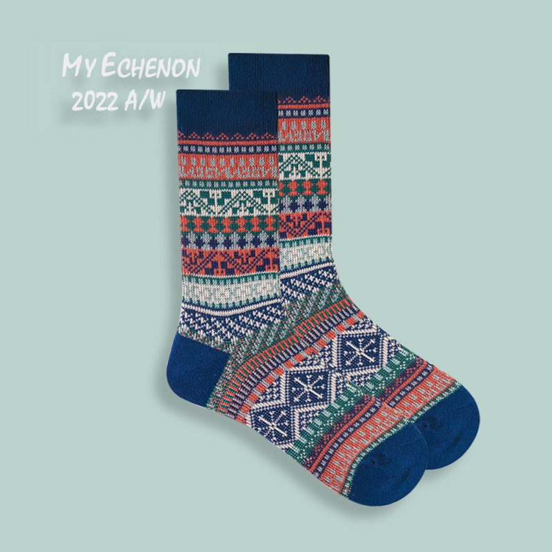 Autumn and Winter Socks Men's Ami Kaji American Style Retro Ethnic Style Trendy Couple's Combed Cotton Double-Way Women's Mid-Tube Socks - Image 11