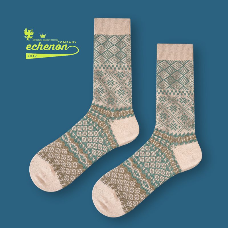 Autumn and winter new socks male combed cotton double needle double boneless American A Mei Khaki retro lovers - Image 11