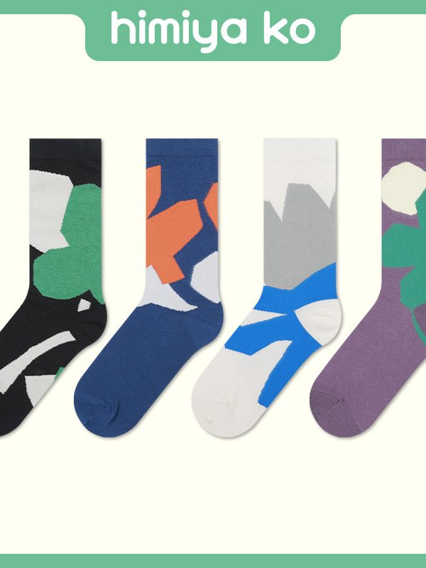 Women's socks spring and summer French simple mid-calf length socks Thelma couple Four Seasons versatile Xinjiang cotton socks in stock wholesale