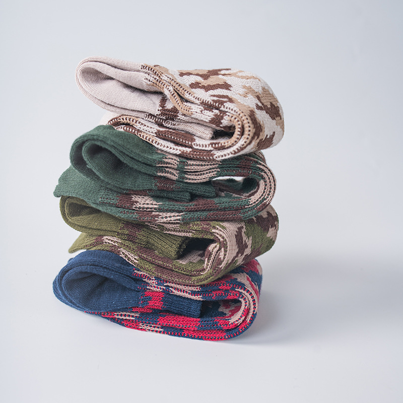 Men's Fashion Socks: National Style Camouflage Cotton Boat Socks - Image 4