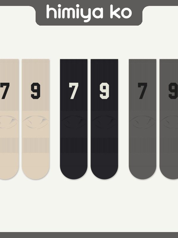 himiya ko original personalized fashion street sports socks couple's digital 79 trendy autumn and winter mid-calf length socks
