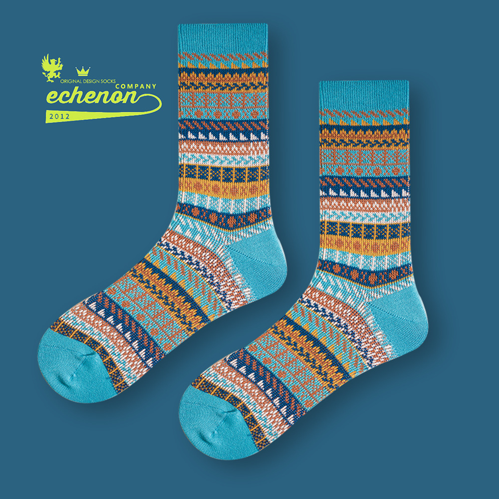 Men's Retro Socks: Combed Cotton Mid-Calf Vintage Style - Image 10