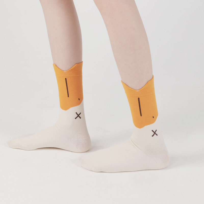 Duck Socks: 2025 Autumn Women's Cute Xinjiang Cotton Mid-Tube Socks - Image 4