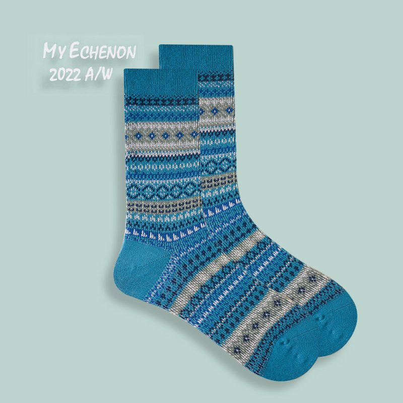 Autumn and Winter Socks Men's Ami Kaji American Style Retro Ethnic Style Trendy Couple's Combed Cotton Double-Way Women's Mid-Tube Socks - Image 8
