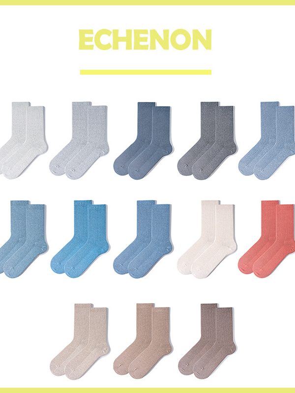 Trendy socks men's autumn and winter new cotton socks  pile socks cross-border retro national wind double needle thick multi-color