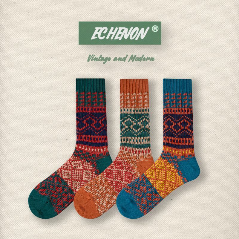 Ladies' Pile Socks Cotton Mid-calf Length Solid Color Various Sizes Comfortable Breathable Suitable For Casual Wear - Image 2