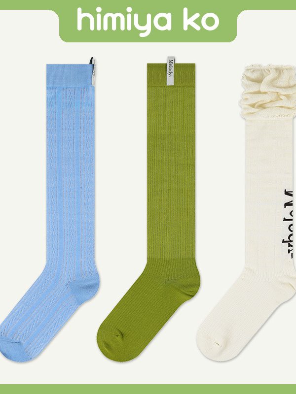 Summer new style striped edge lo socks for women Japanese simple deodorant bubble edge cute calf socks sweet JK socks
