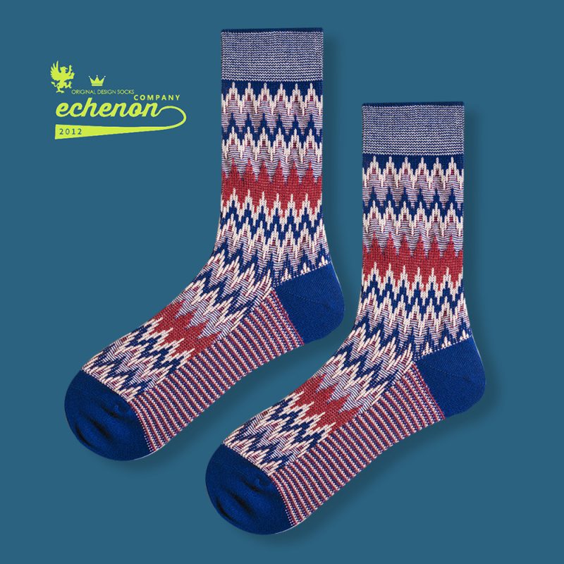 ECHENON2024 autumn and winter new combed cotton boneless double way socks men's retro trendy sports tube socks - Image 8