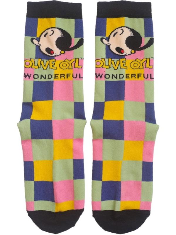 ins Popeye Cartoon Illustration Socks Quality Cute Trendy Autumn and Winter Thickened Men's Socks Women's Socks Cotton Socks Medium Tube
