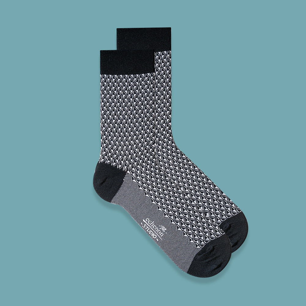 Men's Mercerized Cotton Socks: Thin, Mid-Calf, Double Needle, Gentleman Style - Image 8