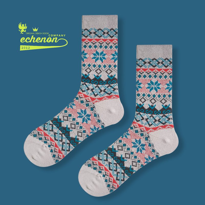 Autumn and Winter Socks Boneless American Style Retro Ethnic Style Two-way Mid-length Socks for Men and Women Couple Combed Cotton Sports Trendy Socks - Image 7