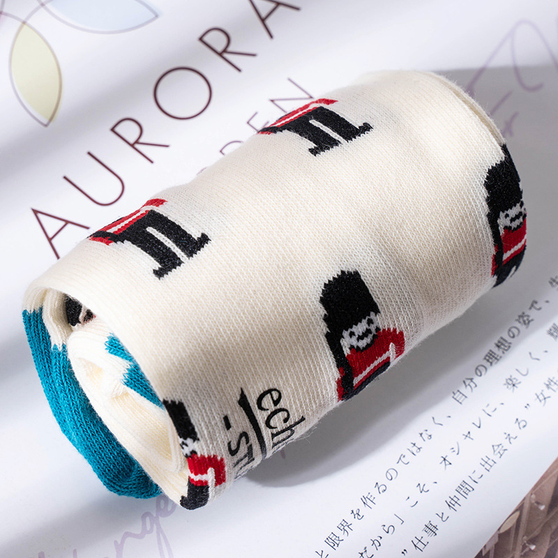 Men's Retro British Guard Socks: Spring Summer Sports Style - Image 4