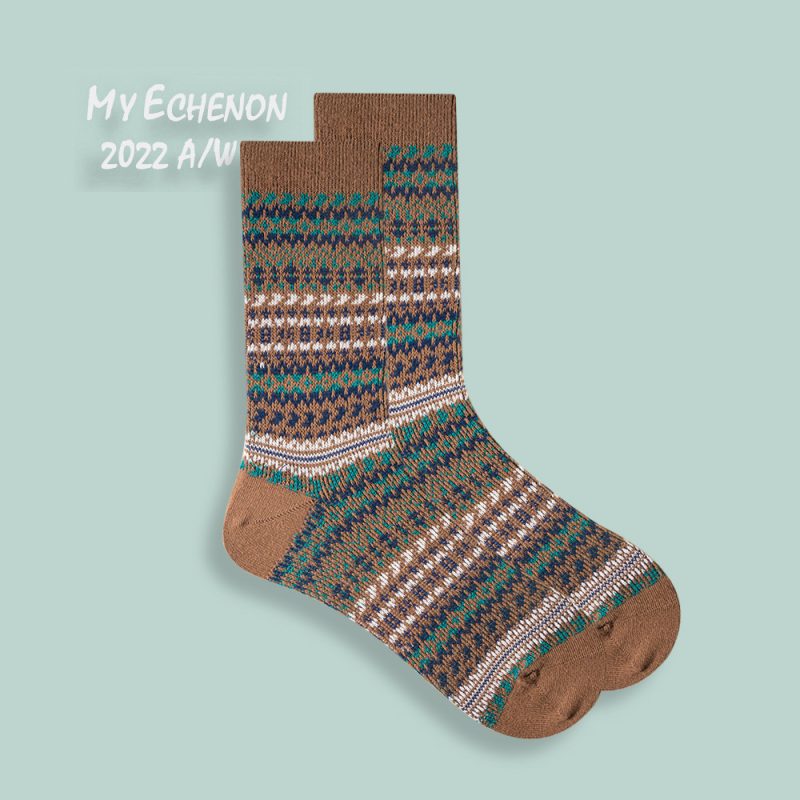 Autumn and Winter Socks Men's Ami Kaji American Style Retro Ethnic Style Trendy Couple's Combed Cotton Double-Way Women's Mid-Tube Socks - Image 22
