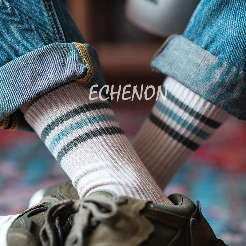Cityboy Socks: Japanese Striped Combed Cotton Men's Fashion