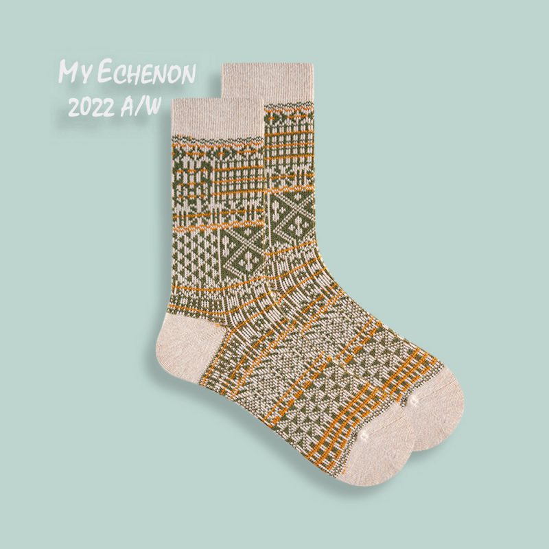 Autumn and Winter New Combed Cotton Boneless Men's Socks Retro Trend Double Needle Double Road Fashion Personalized Casual Long Socks - Image 7