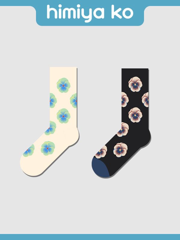 2025 new original design women's socks retro trend Japanese art style tube socks couple girlfriends cotton socks