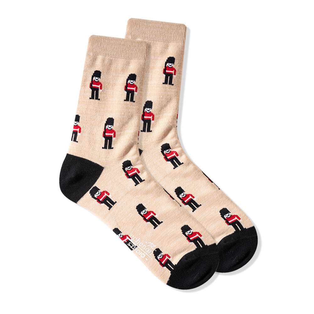 Men's Retro British Guard Socks: Spring Summer Sports Style - Image 6