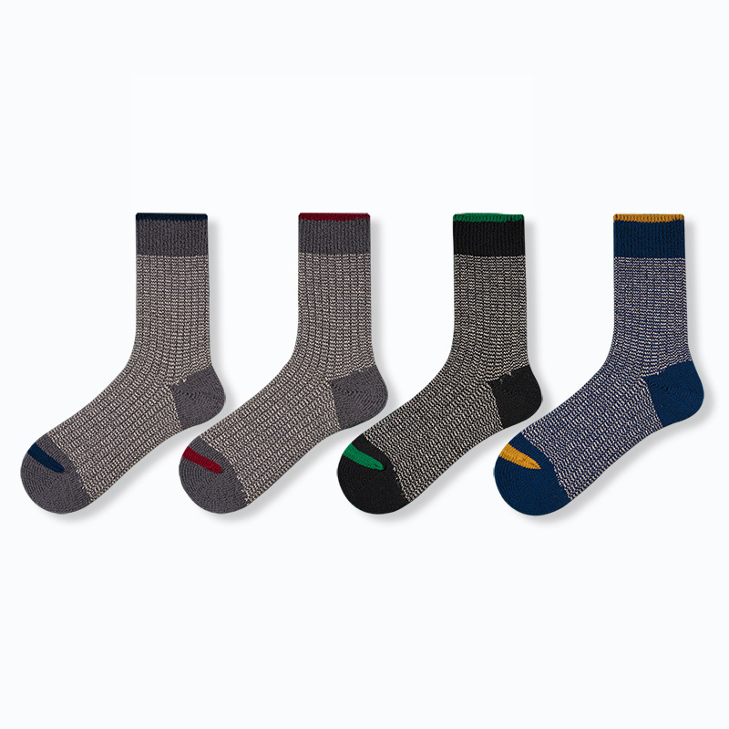 Autumn and winter new trendy men's thick needle socks  cotton thread thick needle retro socks men's national wind thickened