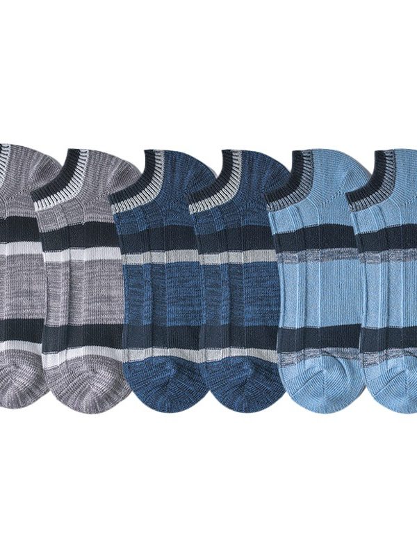 New Trendy Men's Socks  Cotton Thick Needle Retro Socks Men's Ethnic Style Men's Boat Socks Thick Needle Pin Socks