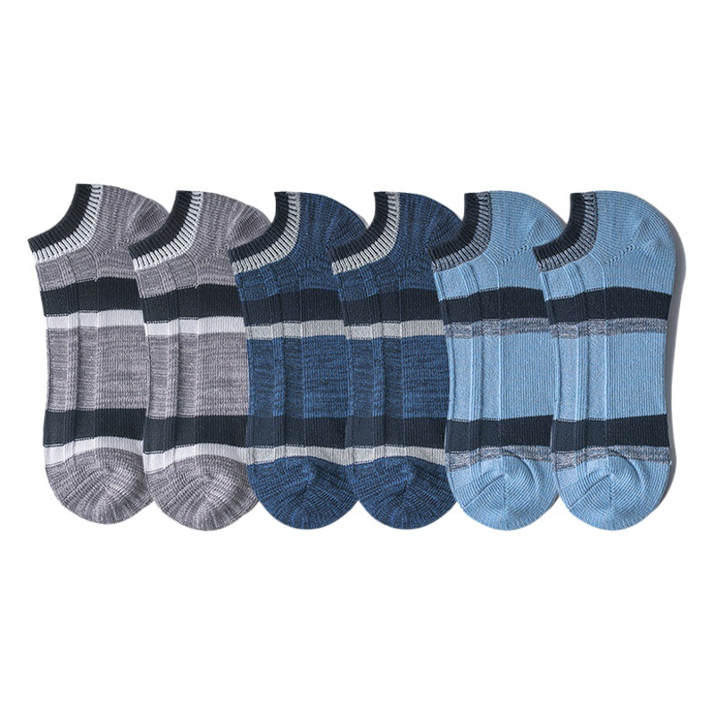 Men's Retro Ethnic Socks: Trendy Thick Cotton Needle Boat Socks