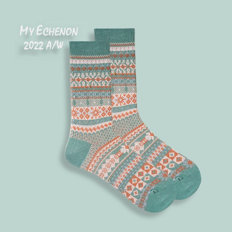 Autumn and Winter Socks Men's Ami Kaji American Style Retro Ethnic Style Trendy Couple's Combed Cotton Double-Way Women's Mid-Tube Socks - Image 19