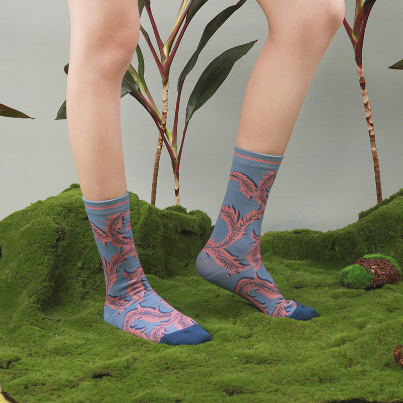 Himiya ko socks female dancing sunflower series designer ins style combed cotton mid-calf length socks thickened - Image 2