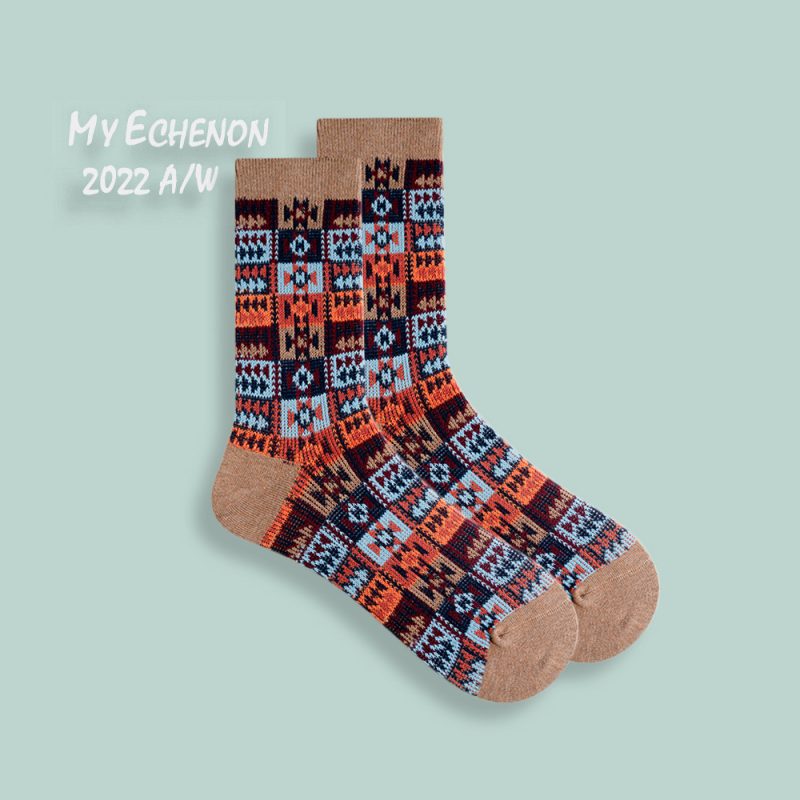 ECHENON autumn and winter New combed cotton socks men's trendy two-way boneless clip color retro street socks - Image 6